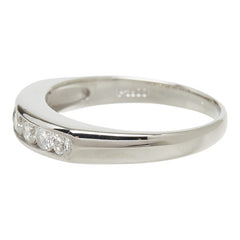 ダイヤモンド Pt900 プラチナ ダイヤ0.50ct 一文字リング リング 指輪 レディース 12.5号 中古
