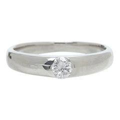 シルバー ダイヤモンド Pt900 プラチナ ダイヤ0.226ct プチリング リング 指輪 レディース 8.5号 中古
