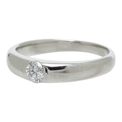 シルバー ダイヤモンド Pt900 プラチナ ダイヤ0.226ct プチリング リング 指輪 レディース 8.5号 中古