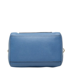 フルラ アルバ サッチェル S ハンドバッグ ショルダーバッグ 2way F7592 ブルー レザー レディース Furla 中古