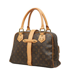 ルイ ヴィトン モノグラム マンハッタンGM ハンドバッグ M40025 ブラウン PVC レザー レディース LOUIS VUITTON 中古