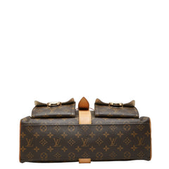 ルイ ヴィトン モノグラム マンハッタンGM ハンドバッグ M40025 ブラウン PVC レザー レディース LOUIS VUITTON 中古