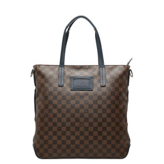 ルイ ヴィトン ダミエ ヘラルド トートバッグ N41255 ブラウン ネイビー PVC レザー レディース LOUIS VUITTON 中古