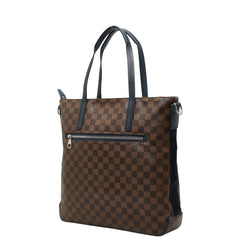 ルイ ヴィトン ダミエ ヘラルド トートバッグ N41255 ブラウン ネイビー PVC レザー レディース LOUIS VUITTON 中古
