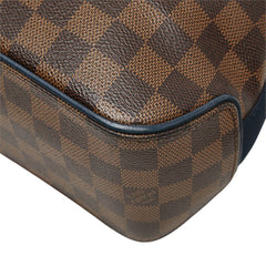 ルイ ヴィトン ダミエ ヘラルド トートバッグ N41255 ブラウン ネイビー PVC レザー レディース LOUIS VUITTON 中古