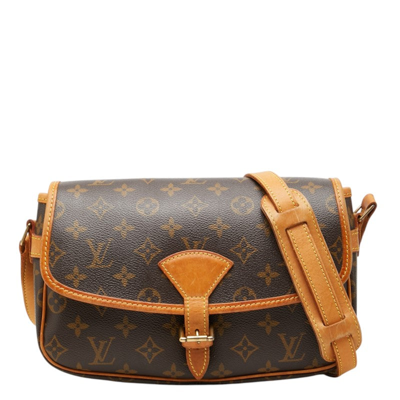 ルイ ヴィトン モノグラム ソローニュ 斜め掛け ショルダーバッグ M42250 ブラウン PVC レザー レディース LOUIS VUITTON 中古