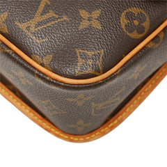 ルイ ヴィトン モノグラム ソローニュ 斜め掛け ショルダーバッグ M42250 ブラウン PVC レザー レディース LOUIS VUITTON 中古
