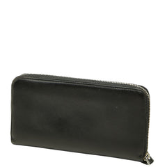 プラダ ロゴ ラウンドファスナー 長財布 ブラック サフィアーノレザー レディース PRADA 中古