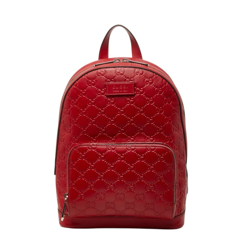 グッチ グッチシマ リュック バックパック 450967 レッド レザー レディース GUCCI 中古