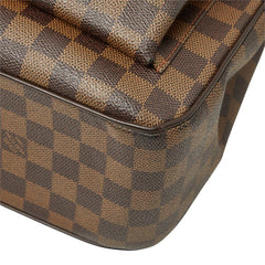 ルイ ヴィトン ダミエ ユゼス トートバッグ ショルダーバッグ N51128 ブラウン PVC レザー レディース LOUIS VUITTON 中古