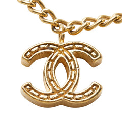 シャネル ココマーク チェーン ペンダント ネックレス P03 ゴールド メッキ レディース CHANEL 中古