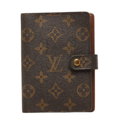 ルイ ヴィトン モノグラム アジェンダPM 手帳カバー R20005 ブラウン PVC レザー レディース LOUIS VUITTON 【中古】