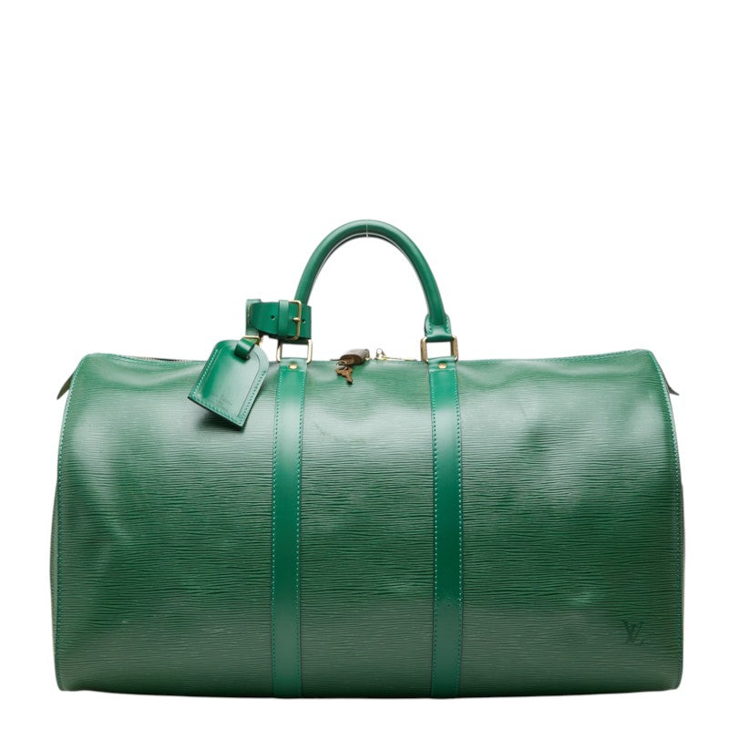ルイ ヴィトン エピ キーポル50 ボストンバッグ トラベルバッグ M42964 ボルネオグリーン レザー レディース LOUIS VUITTON 中古