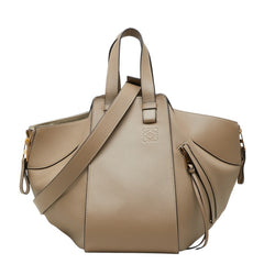 ロエベ ハンモック スモール ハンバーグ ショルダーバッグ 2WAY ベージュ レザー レディース LOEWE 中古