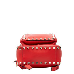 ヴァレンチノ ロックスタッズ リュック・デイパック レッド レザー レディース Valentino 中古