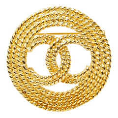 シャネル ヴィンテージ ココマーク ブローチ ゴールド メッキ レディース CHANEL 【中古】