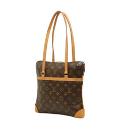 ルイ ヴィトン モノグラム クーサンGM トートバッグ ショルダーバッグ M51141 ブラウン PVC レザー レディース LOUIS VUITTON 中古