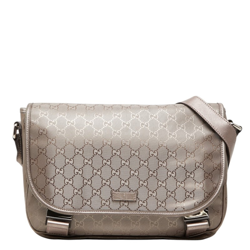 グッチ GGインプリメ 斜め掛け ショルダーバッグ メッセンジャーバッグ 201732 ブラウン系 PVC レディース GUCCI 中古