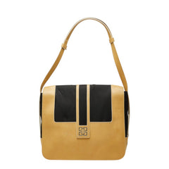ジバンシー ワンショルダーバッグ ベージュ ブラック レザー ナイロンキャンバス レディース Givenchy 【中古】