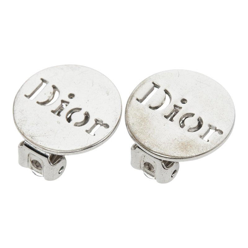 ディオール ロゴ サークル スタッドピアス シルバー メタル レディース Dior 【中古】