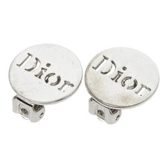 ディオール ロゴ サークル スタッドピアス シルバー メタル レディース Dior 【中古】