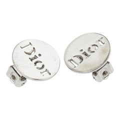 ディオール ロゴ サークル スタッドピアス シルバー メタル レディース Dior 【中古】