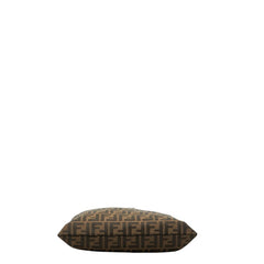 フェンディ ズッカ トートバッグ ショルダーバッグ ブラウン キャンバス レザー レディース FENDI 中古