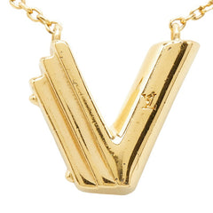 ルイ ヴィトン LV＆ME イニシャルV ネックレス M61077 ゴールド メッキ レディース LOUIS VUITTON 【中古】
