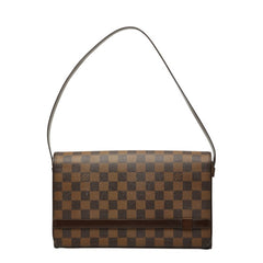 ルイ ヴィトン ダミエ トライベッカ ロン ショルダーバッグ N51160 エベヌ ブラウン PVC レザー レディース LOUIS VUITTON 【中古】