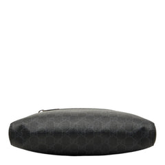 グッチ GGスプリーム 斜め掛け ショルダーバッグ 474137 グレー PVC レザー レディース GUCCI 【中古】