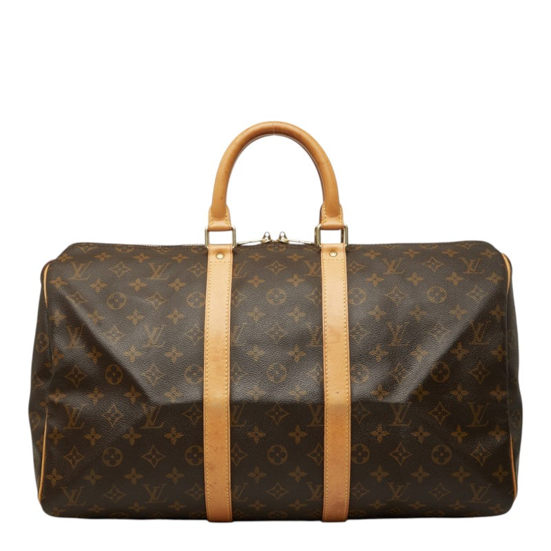 ルイ ヴィトン モノグラム キーポル45 ボストンバッグ トラベルバッグ M41428 ブラウン PVC レザー レディース LOUIS VUITTON 【中古】