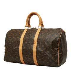 ルイ ヴィトン モノグラム キーポル45 ボストンバッグ トラベルバッグ M41428 ブラウン PVC レザー レディース LOUIS VUITTON 【中古】