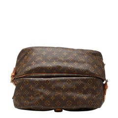ルイ ヴィトン モノグラム ソミュール35 斜め掛け ショルダーバッグ M42254 ブラウン PVC レザー レディース LOUIS VUITTON 中古
