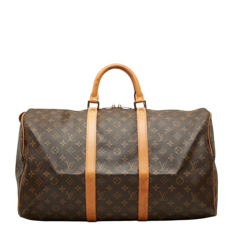 ルイ ヴィトン モノグラム キーポル50 ボストンバッグ トラベルバッグ M41426 ブラウン PVC レザー レディース LOUIS VUITTON 【中古】