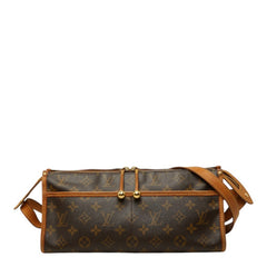 ルイ ヴィトン モノグラム ポパンクール ロン 斜め掛け ショルダーバッグ M40008 ブラウン PVC レザー レディース LOUIS VUITTON 中古