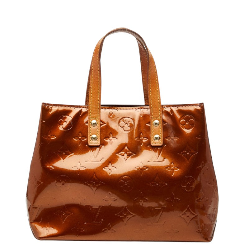 ルイ ヴィトン モノグラム ヴェルニ リードPM ハンドバッグ M91146 ブロンズ ブラウン パテントレザー レディース LOUIS VUITTON 中古