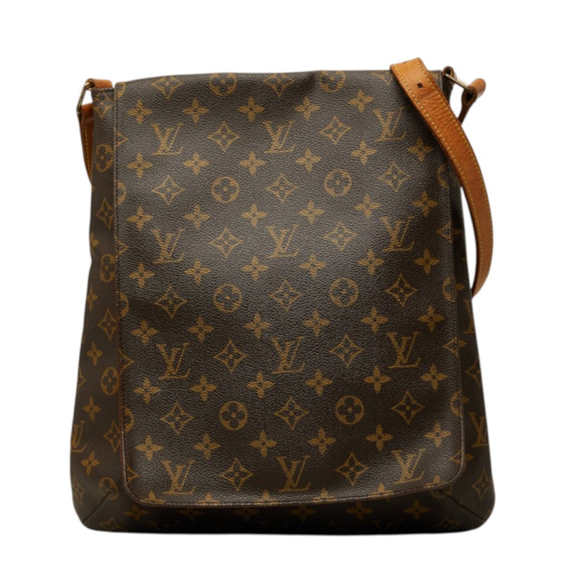 ルイ ヴィトン モノグラム ミュゼット 斜め掛け ショルダーバッグ M51256 ブラウン PVC レザー レディース LOUIS VUITTON 中古