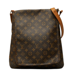 ルイ ヴィトン モノグラム ミュゼット 斜め掛け ショルダーバッグ M51256 ブラウン PVC レザー レディース LOUIS VUITTON 中古