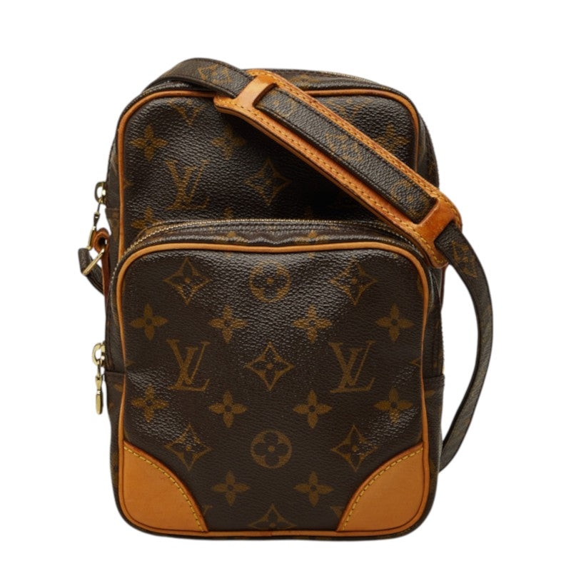 ルイ ヴィトン モノグラム アマゾン 斜め掛け ショルダーバッグ M45236 ブラウン PVC レザー レディース LOUIS VUITTON 中古