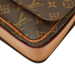 ルイ ヴィトン モノグラム カルトシエールGM 斜め掛け ショルダーバッグ M51252 ブラウン PVC レザー レディース LOUIS VUITTON 中古