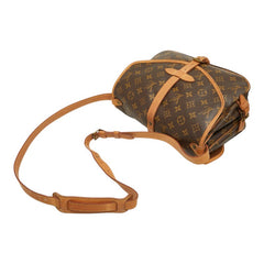 ルイ ヴィトン モノグラム ソミュール30 斜め掛け ショルダーバッグ M42256 ブラウン PVC レザー レディース LOUIS VUITTON 中古