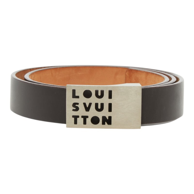 ルイ ヴィトン サンチュール LSTベルト ロゴ 90/36 M6808U ブラウン レザー メンズ LOUIS VUITTON 【中古】