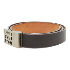 ルイ ヴィトン サンチュール LSTベルト ロゴ 90/36 M6808U ブラウン レザー メンズ LOUIS VUITTON 【中古】