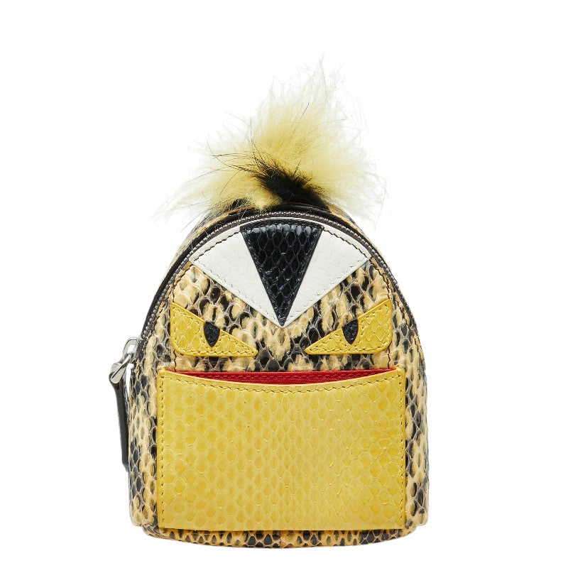 フェンディ バッグバグズ モンスター チャーム キーホルダー 7AR457 6DL イエロー マルチカラー パイソン レディース FENDI 【中古】