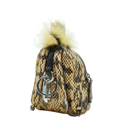 フェンディ バッグバグズ モンスター チャーム キーホルダー 7AR457 6DL イエロー マルチカラー パイソン レディース FENDI 【中古】