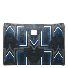 エム シー エム ロゴ クラッチバッグ セカンドバッグ ブラック グレー ブルー レザー レディース MCM 中古