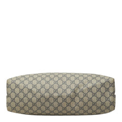 グッチ GGスプリーム トートバッグ ハンドバッグ 211137 グレー PVC レザー メンズ GUCCI 中古