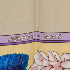 エルメス カレ90 REGINA 女王陛下 花 スカーフ 大判スカーフ マルチカラー レディース HERMES 中古