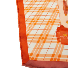 エルメス カレ45 H EN VOYAGE 旅するエルメス スカーフ オレンジ シルク レディース HERMES 中古