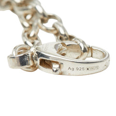 グッチ GGロゴ DOPPIA G ドッピアG チェーン ネックレス ペンダント 147749 シルバー SV925 シルバー メンズ GUCCI 中古